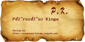 Pórszász Kinga névjegykártya